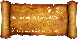 Hudacsek Krisztián névjegykártya