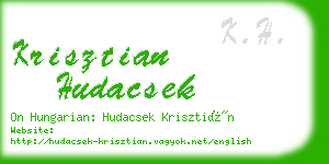 krisztian hudacsek business card
